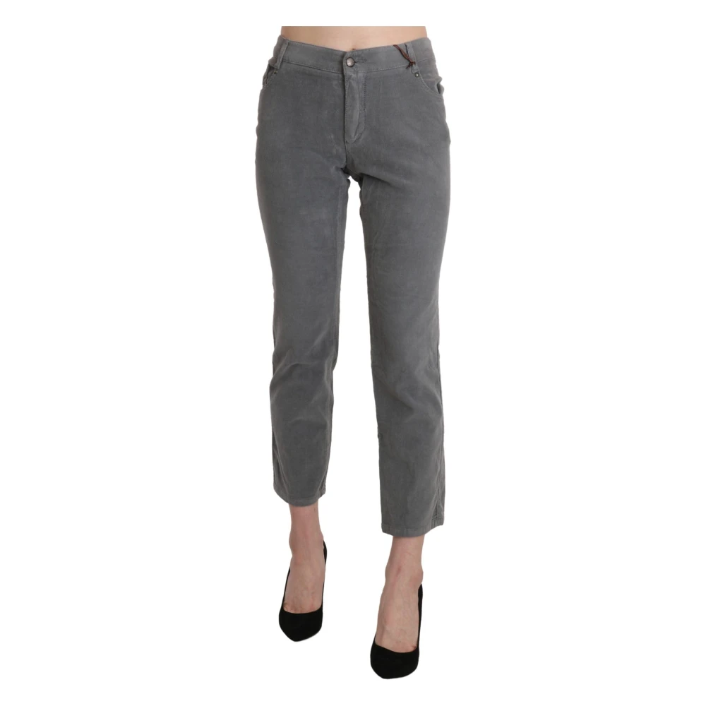 Ermanno Scervino Women's Gray Cropped Trouser Trousers - Cropped Trousers - L - Trousers