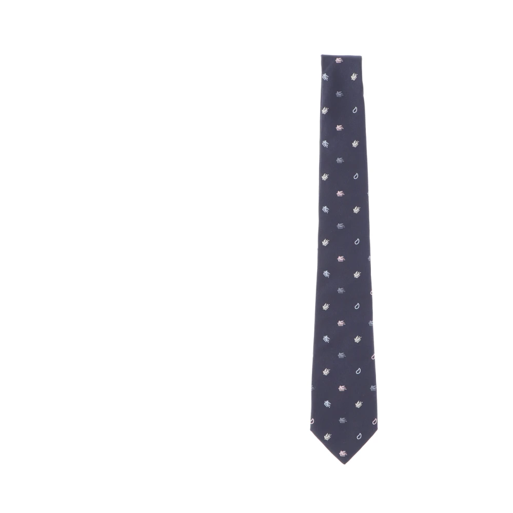 ETRO Elegante Zijden Stropdas voor Mannen Blue Heren