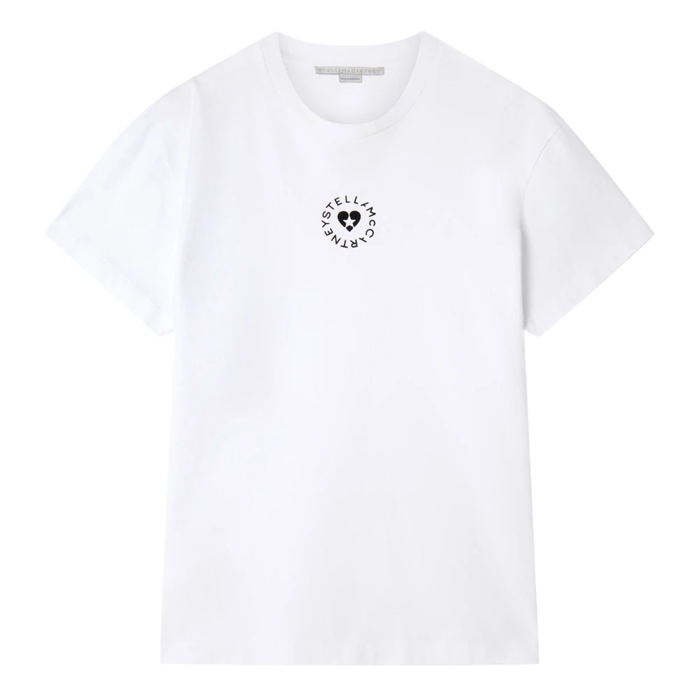 Stella Mccartney Mini Heart T-Shirt in Pure White Dames