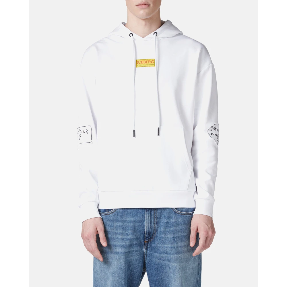 Iceberg Regular fit optische witte hoodie met Looney Tunes-print en logolabel White Heren