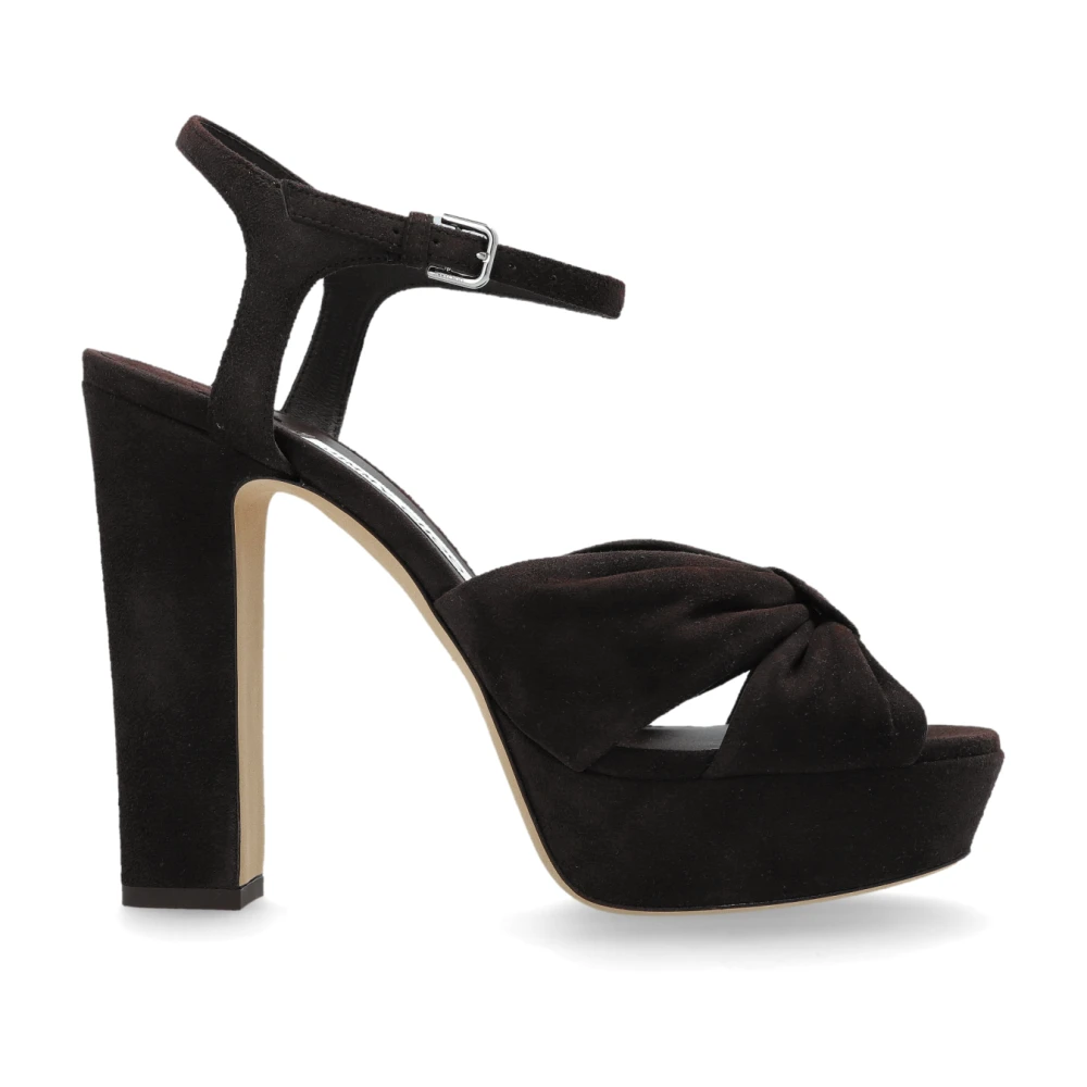 Jimmy Choo Brown High Heel Sandals, Female, 4 Uk, Platform Sandals Heloise