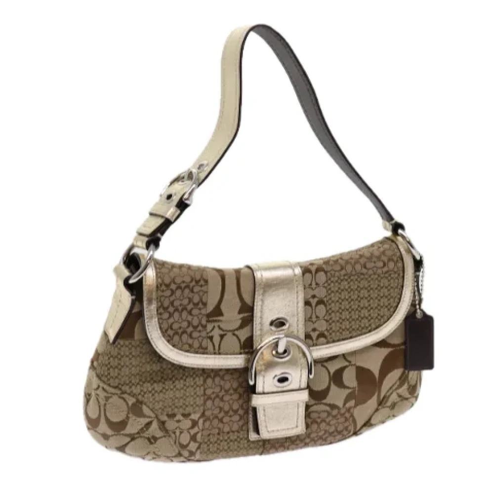 Coach Pre-owned Canvas shoulder-bags Beige Dames