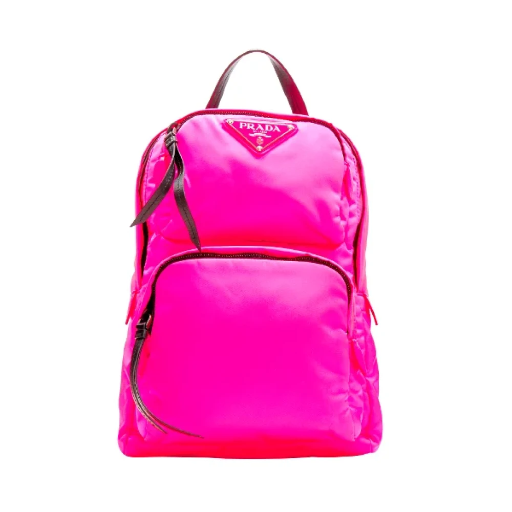Prada Vintage Pre-owned Canvas backpacks Pink Dames