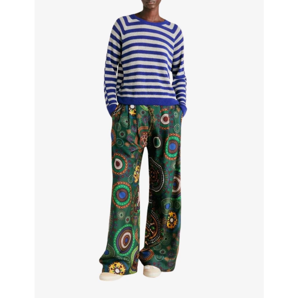 Momoni Gestreepte Lurex Trui Parelsteek Multicolor Dames