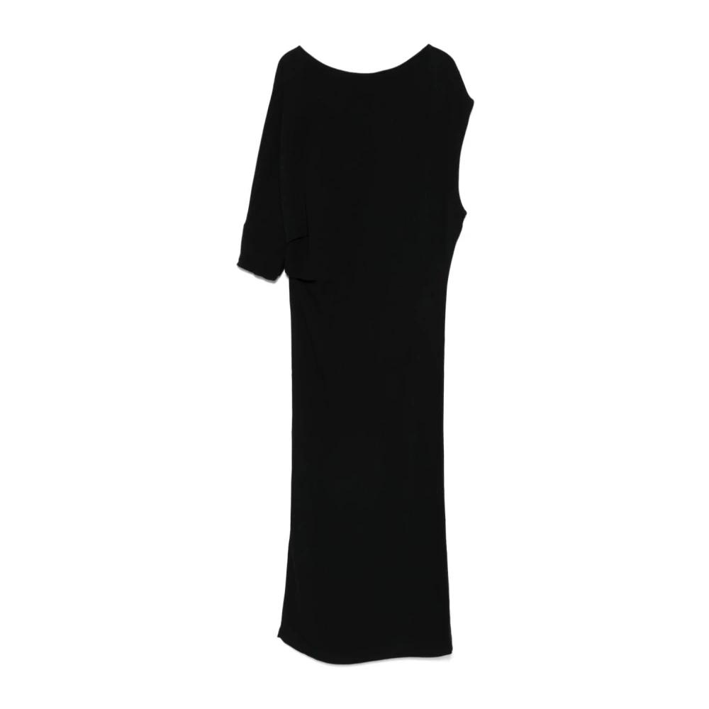 Birgitte Herskind Zwarte Asymmetrische Off-Shoulder Jurk Black Dames