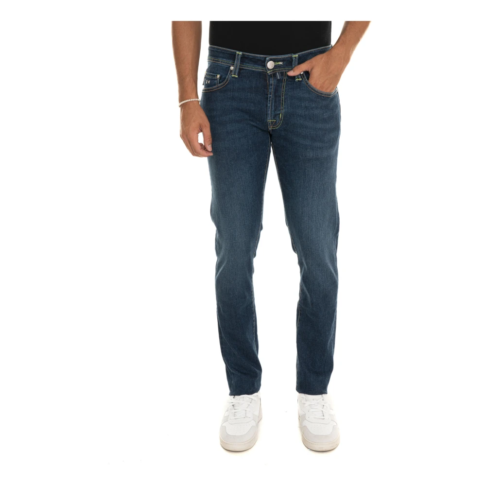 Tramarossa Zip Stretch Denim Jeans Blue Heren