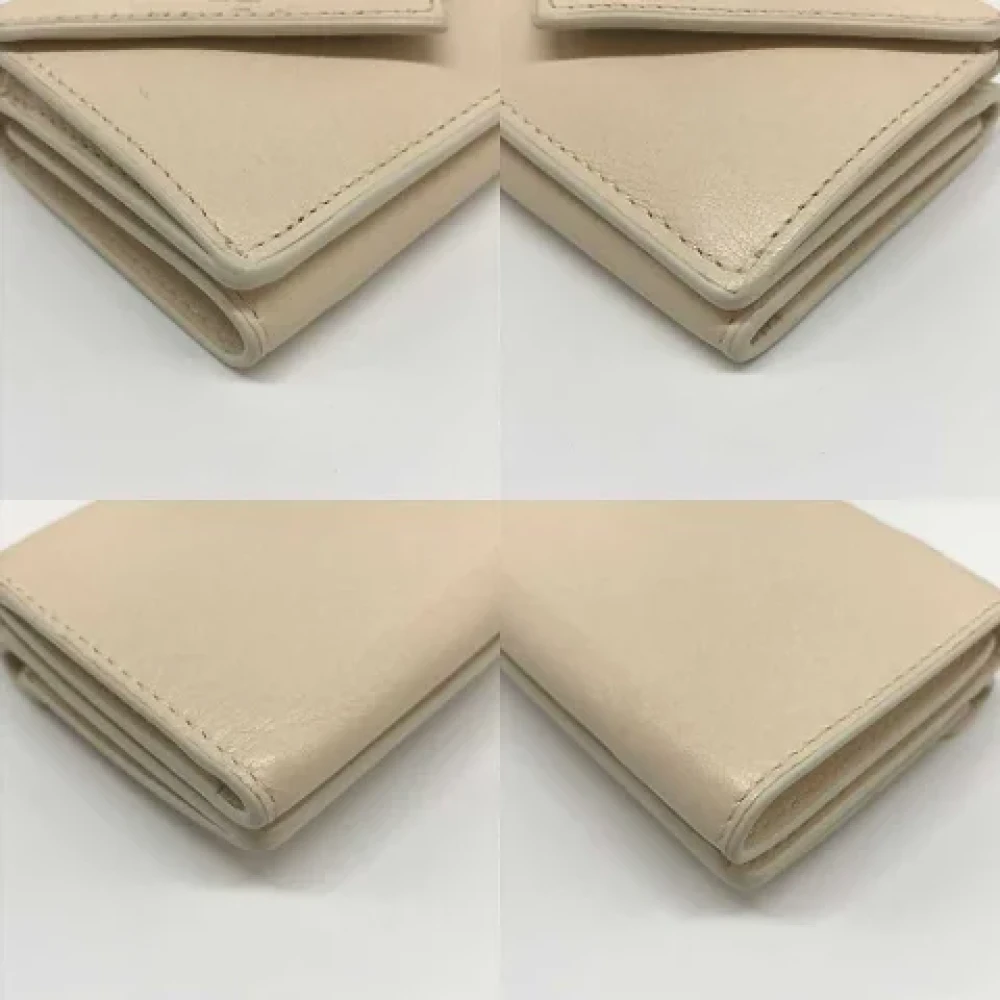 Balenciaga Vintage Pre-owned Leather wallets Beige Dames