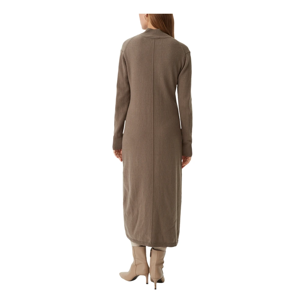 comma Gebreide jurk met viscose Brown Dames