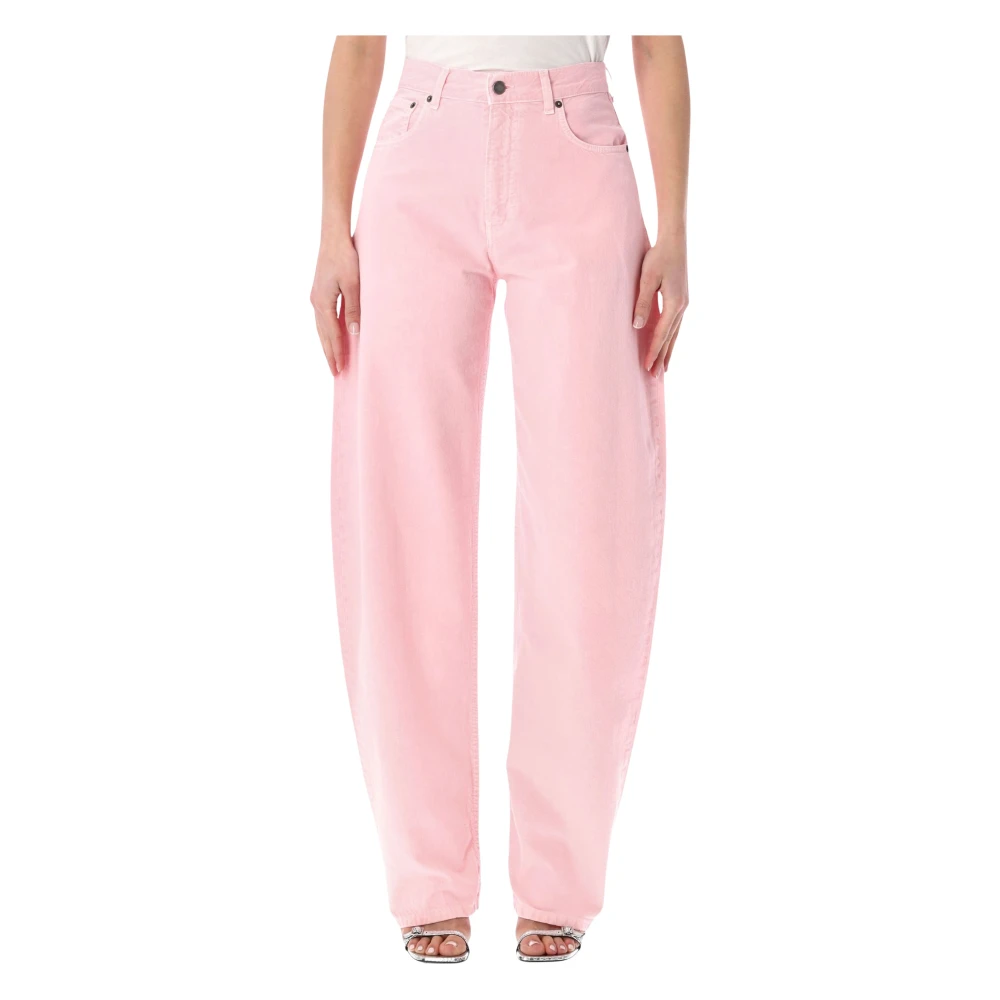 Haikure Women's Pink Loose Fit Jeans, W26, Bibi Twill Trousers
