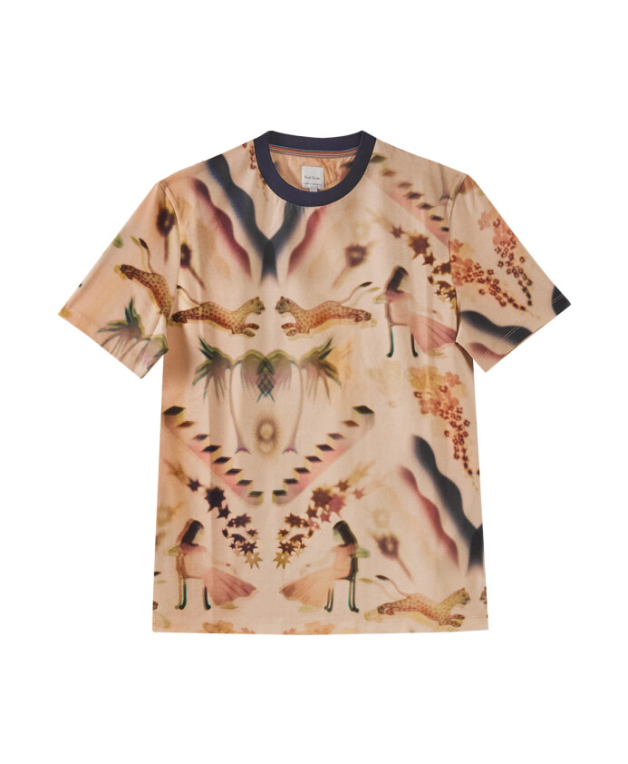 t-shirt-en-coton-a-manches-courtes-avec-impression-lumiere-multicolore