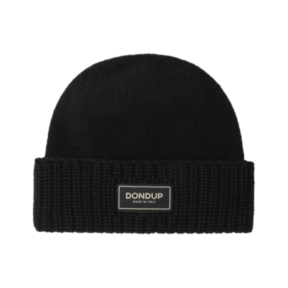 Dondup Zwarte Beanie Hoed Stijlvolle Mannen Black Heren