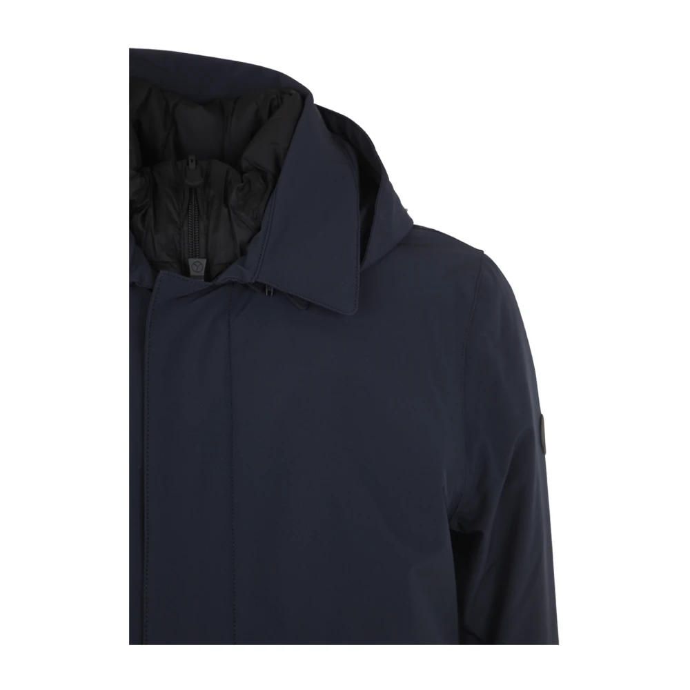 People of Shibuya Hachiko Hoodie met Gewatteerde Jas Binnenin Blue Heren