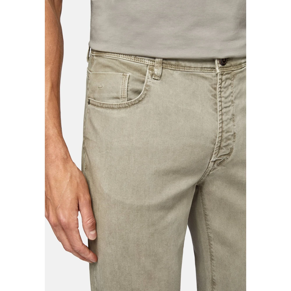 Boggi Milano Stretch Katoenen Tencel Jeans Blue Heren