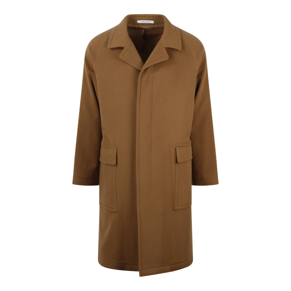 Tagliatore Men's Brown Wool Cashmere Blend Coat