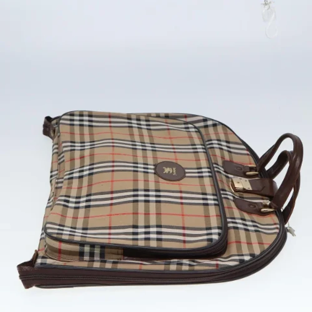 Burberry Vintage Pre-owned Canvas travel-bags Beige Dames