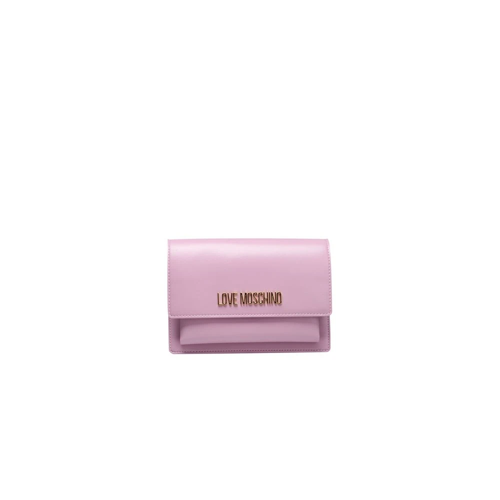 Love Moschino Stijlvolle Schoudertas met Logo Purple Dames