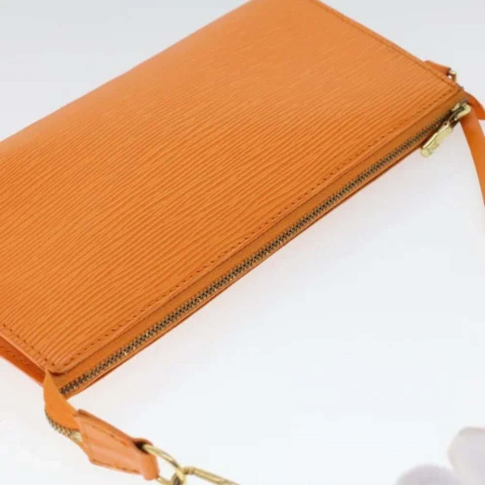 Louis Vuitton Vintage Pre-owned Leather clutches Orange Dames