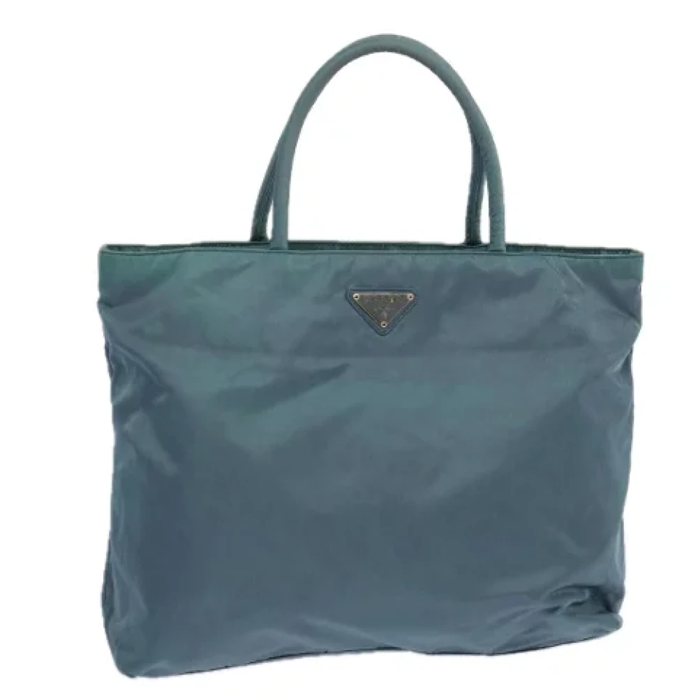 Prada Vintage Pre-owned Nylon totes Blue Dames