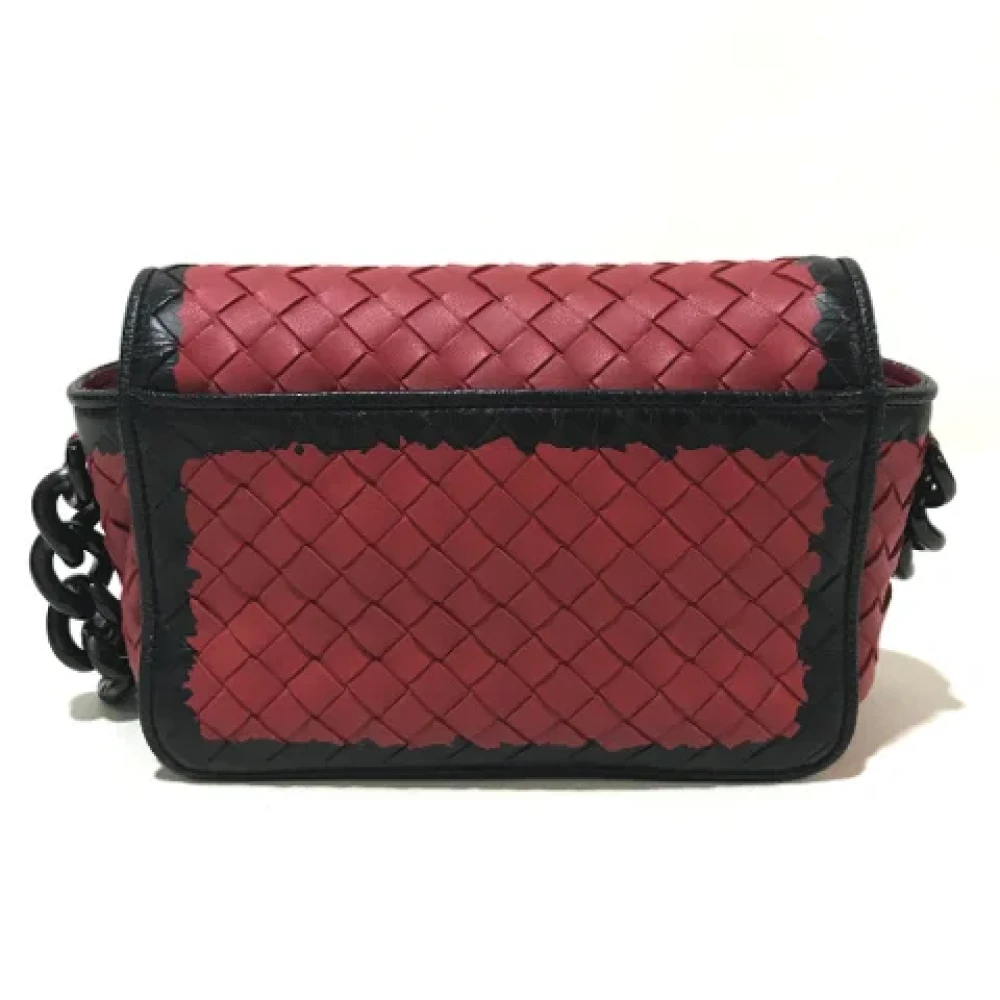 Bottega Veneta Vintage Pre-owned Leather shoulder-bags Red Dames