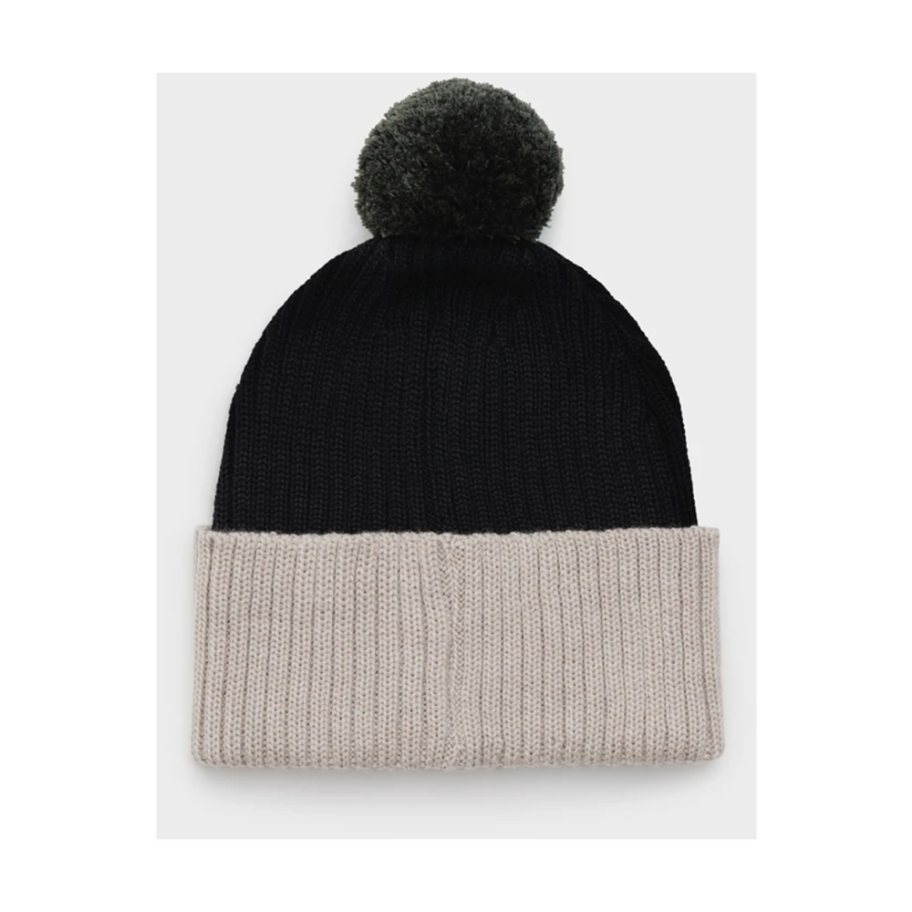 Stutterheim Pompon Ribgebreide Beanie Black Heren