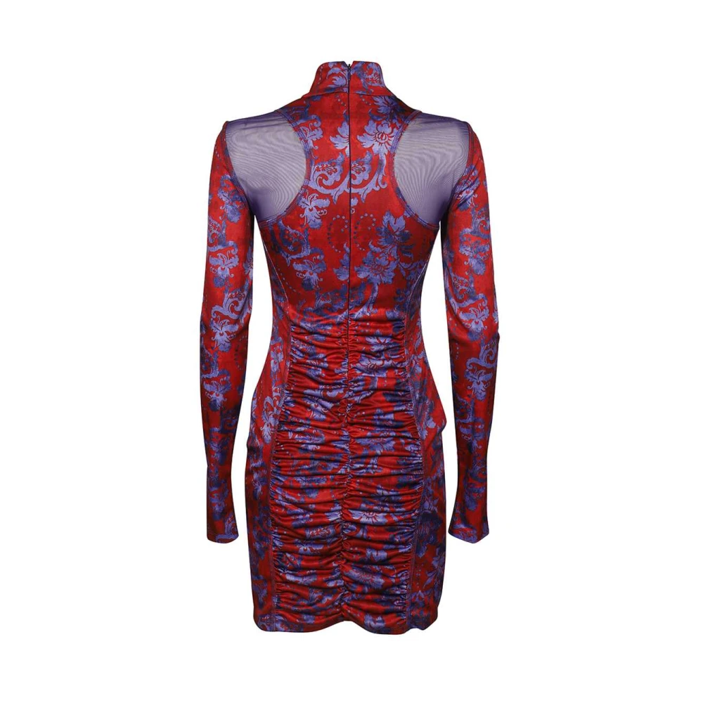 Versace Jeans Couture Bloemenprint Mini Jurk Multicolor Dames