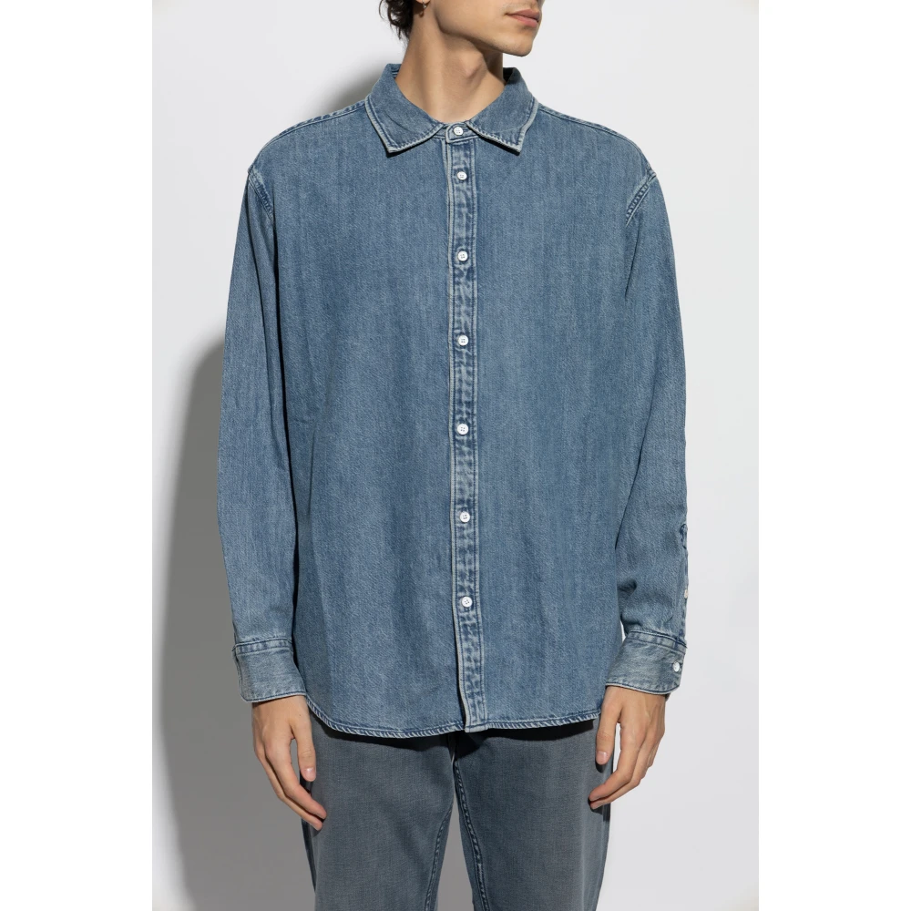 Rag & Bone Denim shirt Corbin Blue Heren