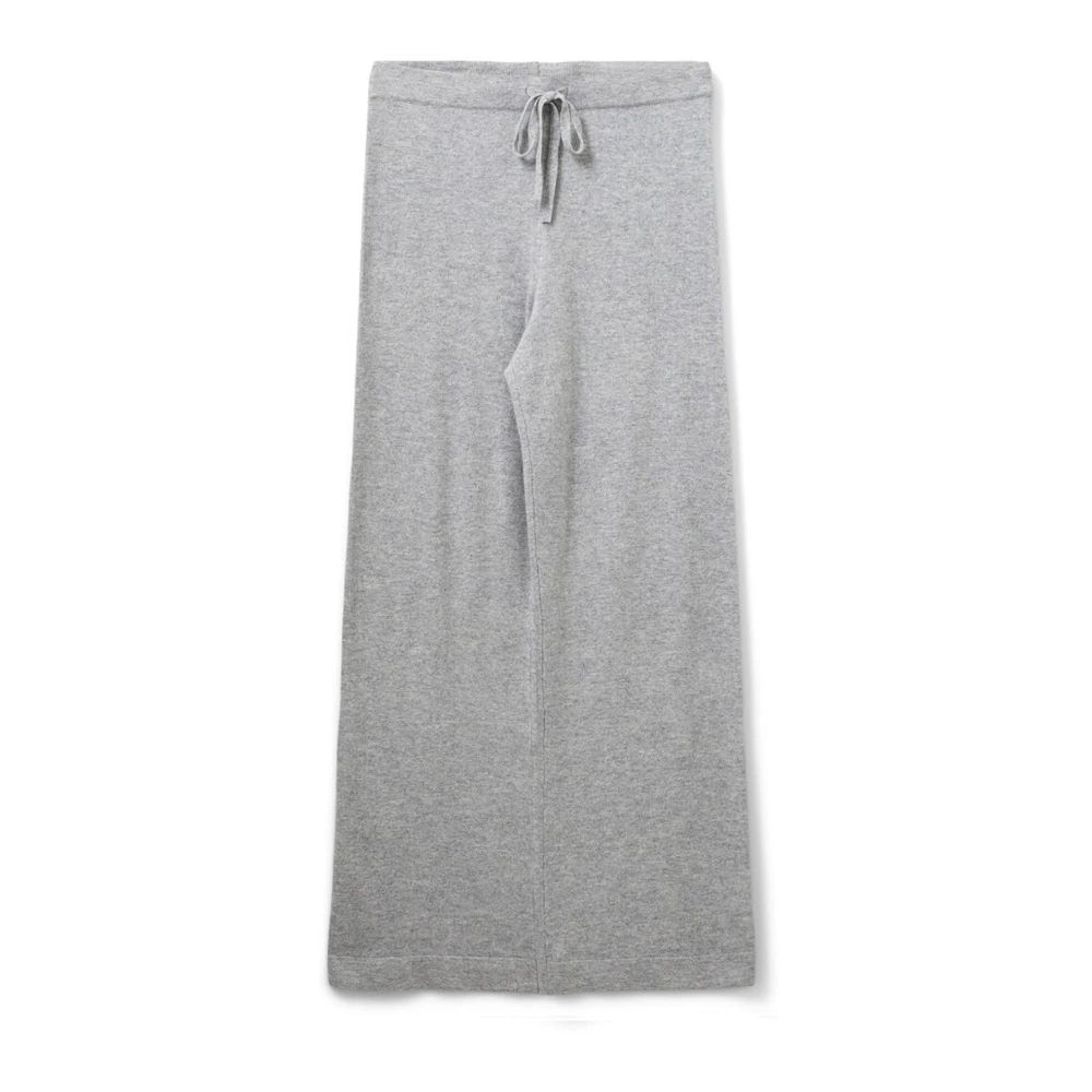 Sofie Schnoor Gray Grey Melange Elastic Waist Trousers - Female - Wide Trousers - Xl - Trousers