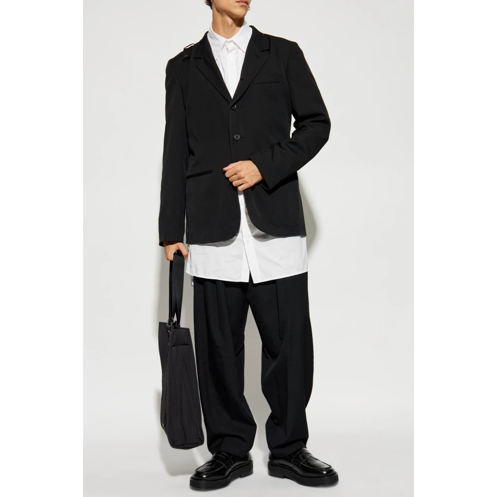Y-3 Blazer met open revers Black Heren