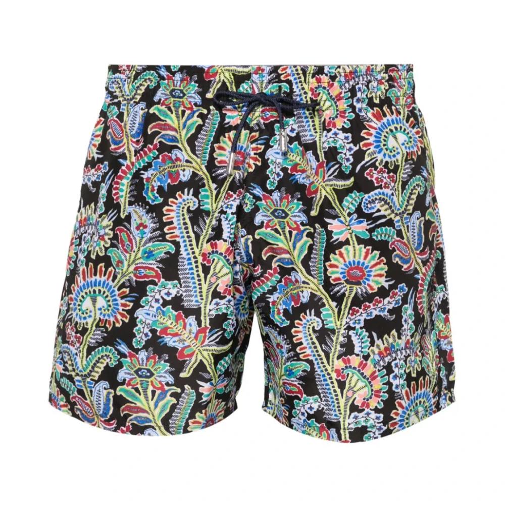 ETRO Paisley Print Zwemshorts Zwart Multi Multicolor Heren