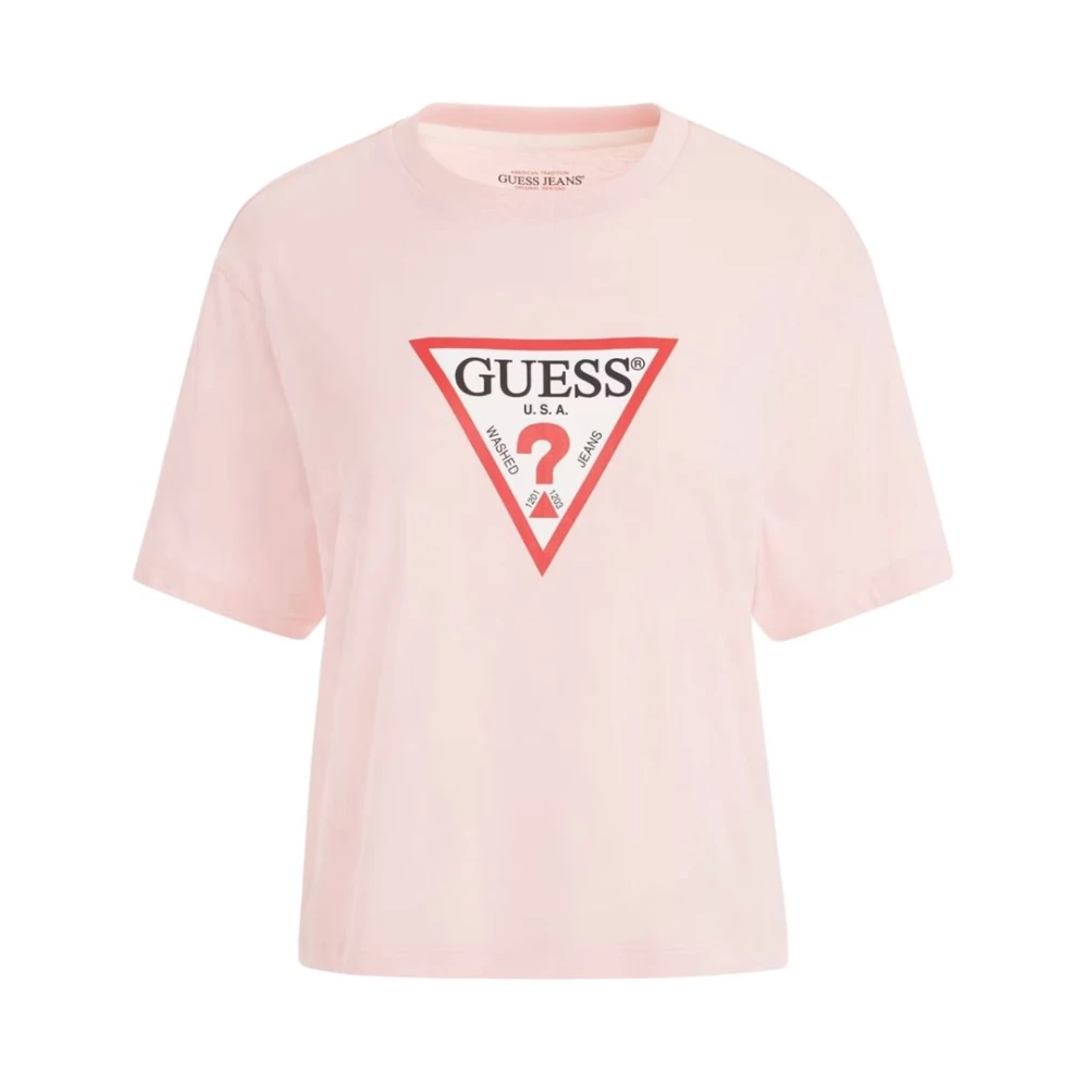 Guess Korte Mouw T-shirt Pink Dames