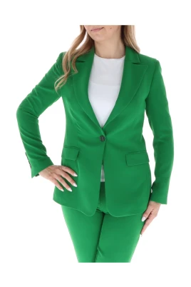 Grön Knapp Blazer Långärmad