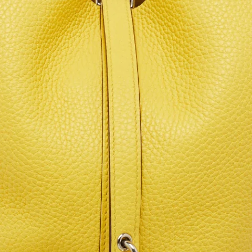 Hermès Vintage Pre-owned Leather handbags Yellow Dames