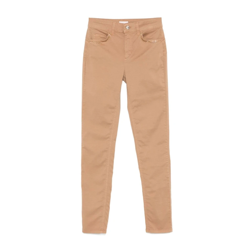 Liu Jo Beige Slim Fit Broek Elegant Design Beige Dames