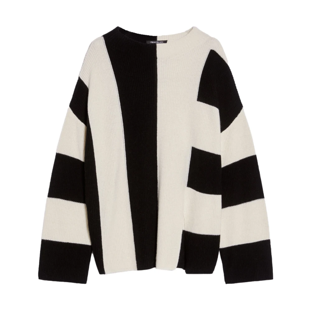 Pennyblack Kleur Blok Oversized Trui Beige Dames