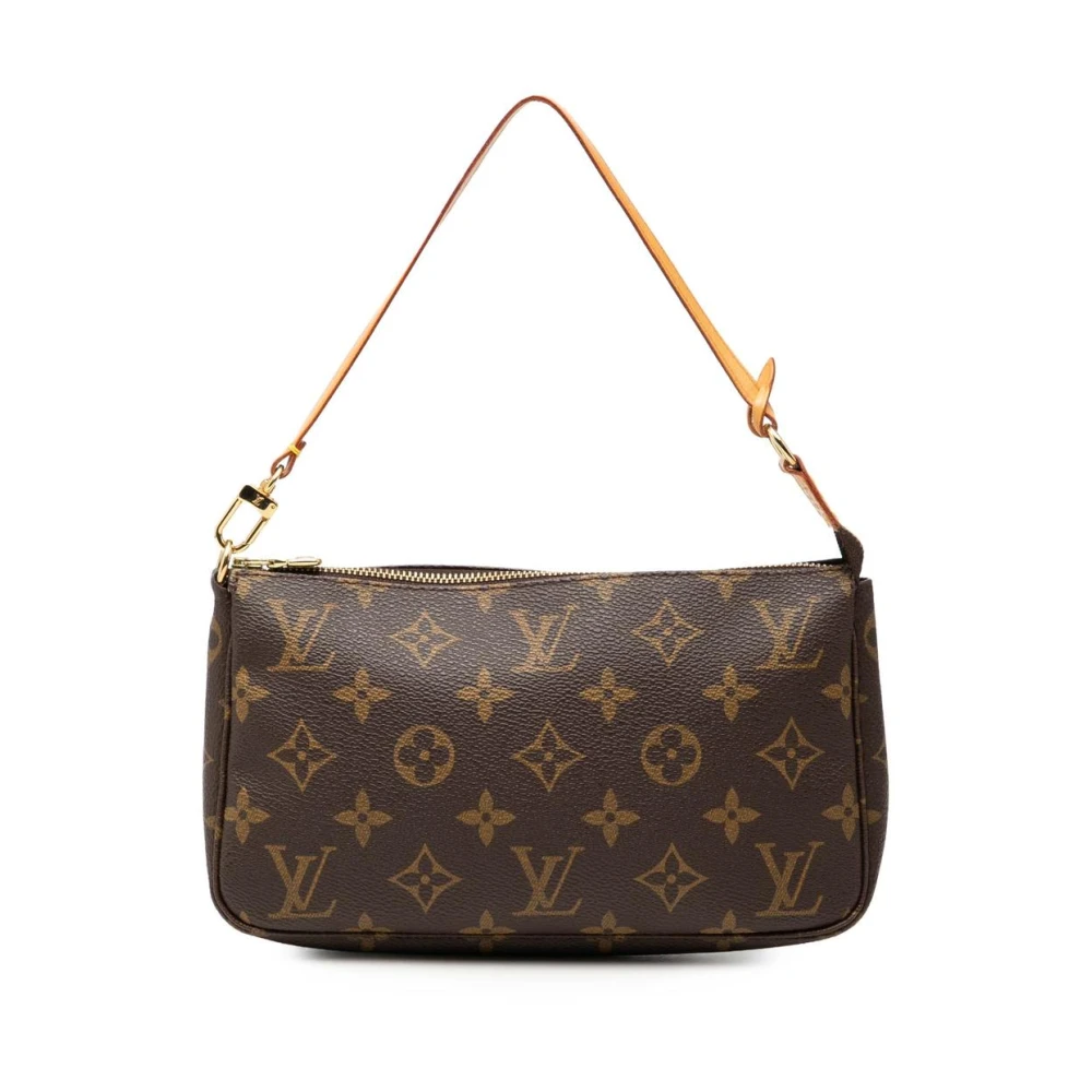 Louis Vuitton Vintage Women's Brown Pre-Owned Vintage Monogram Canvas Pochette Accessoires Shoulder Bag