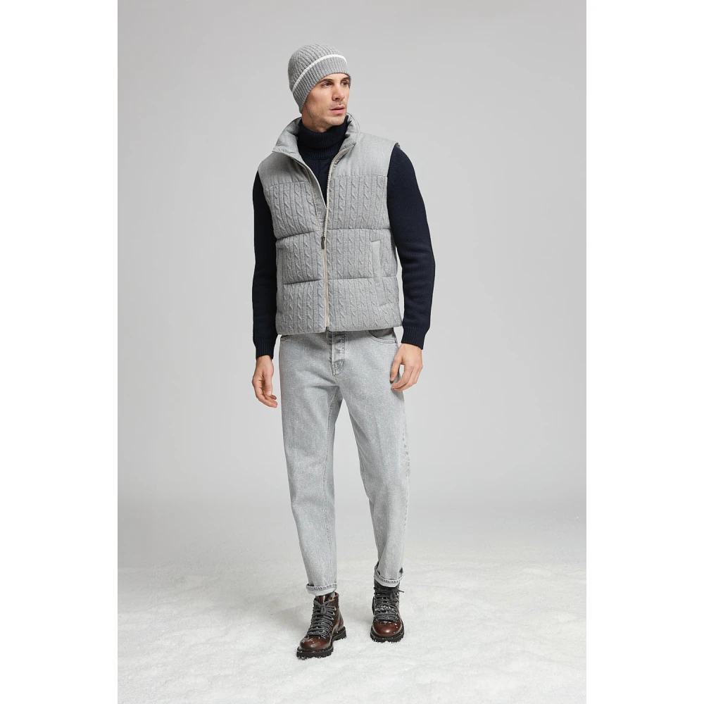 PESERICO Stretch katoenen twill jeans Gray Heren