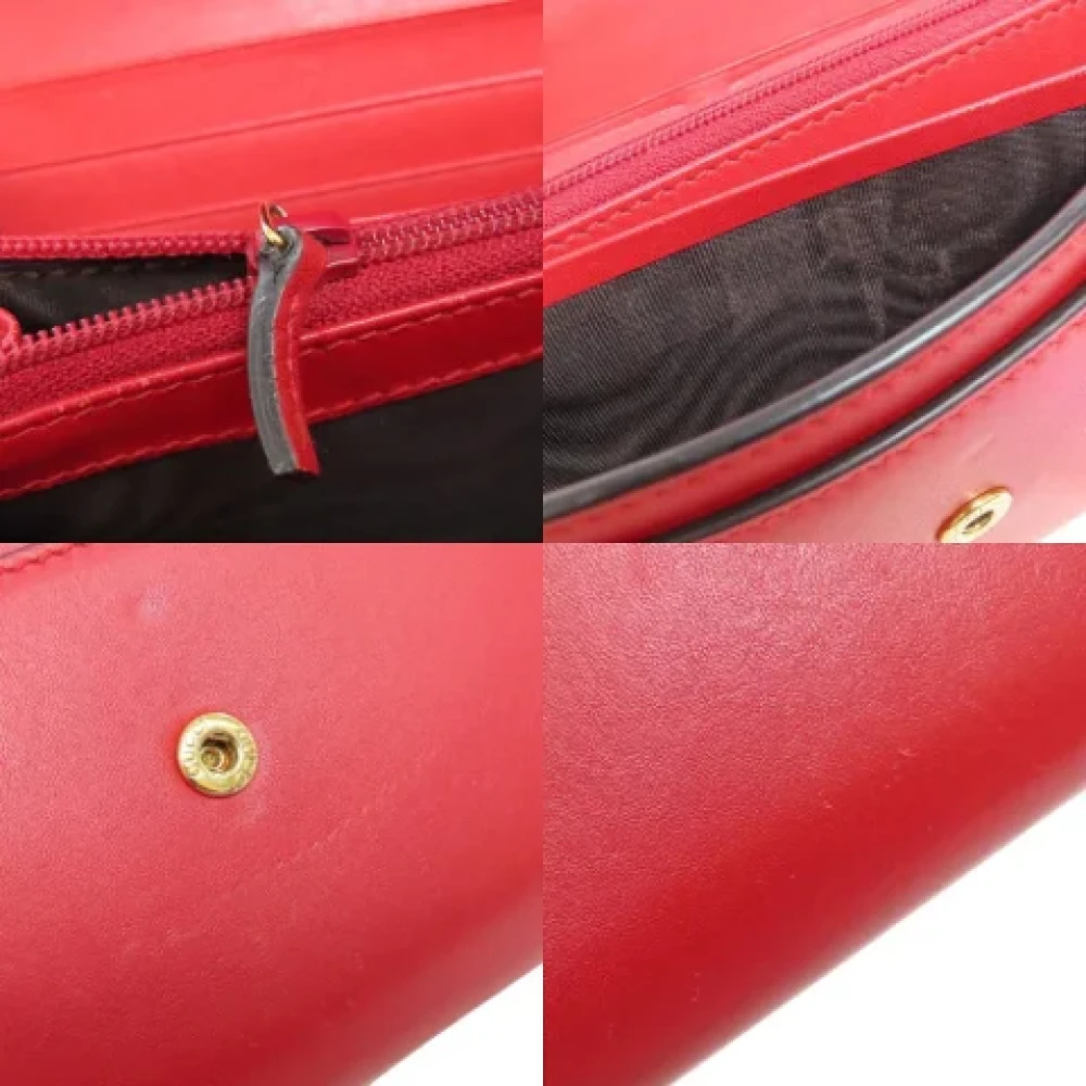 Gucci Vintage Pre-owned Leather wallets Red Dames