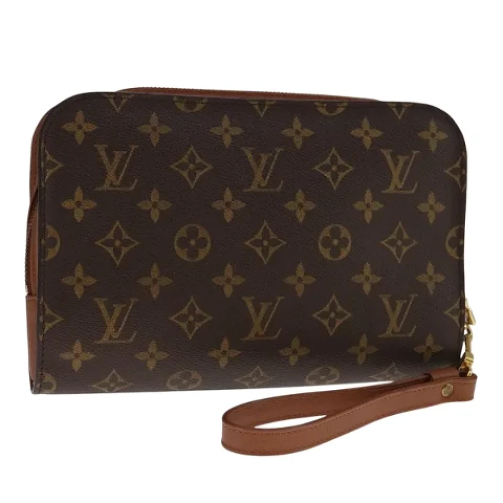 Louis Vuitton Vintage Pre-owned Canvas clutches Brown Dames
