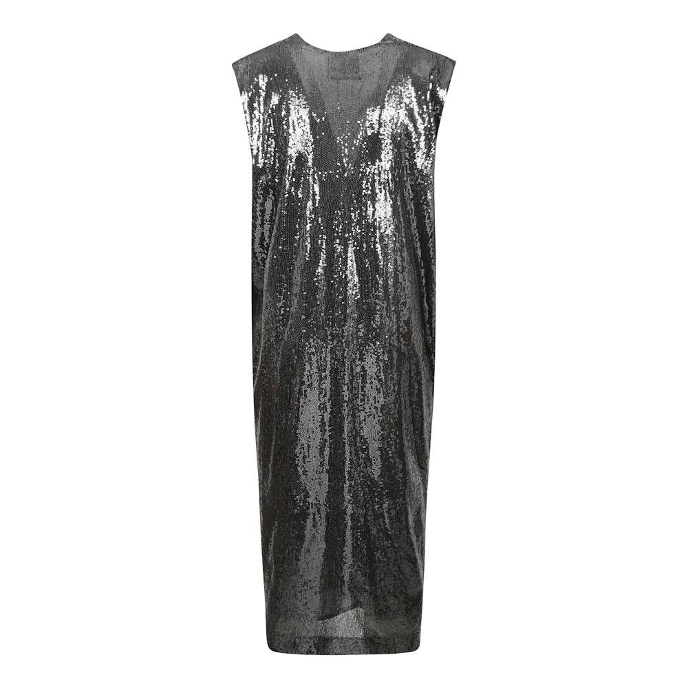 Crida Milano Grijze Polyester Jurk Gemaakt in Italië Gray Dames