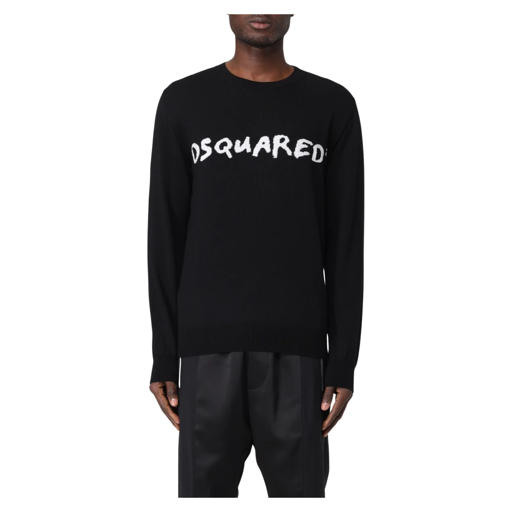 Dsquared2 Crewneck Pullover Sweater Black Heren