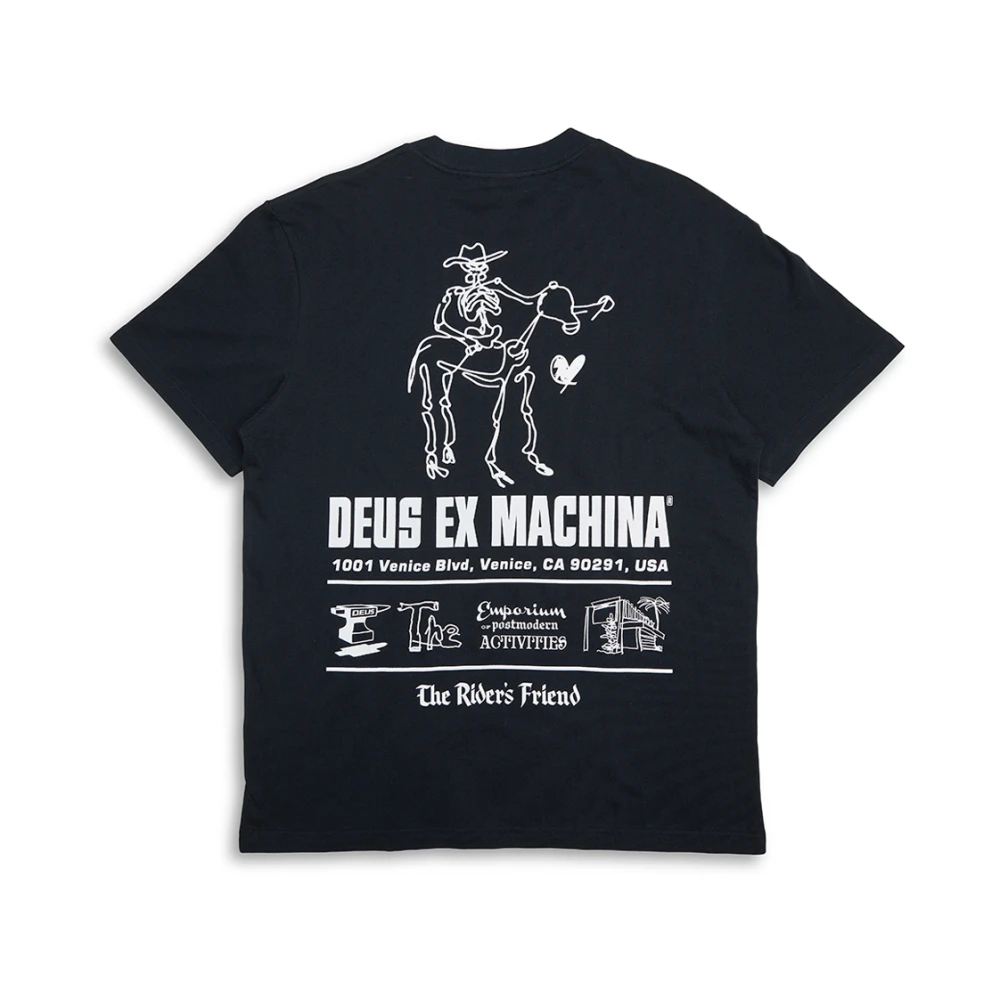 Deus Ex Machina LA Address Tee met opvallende prints Black Heren