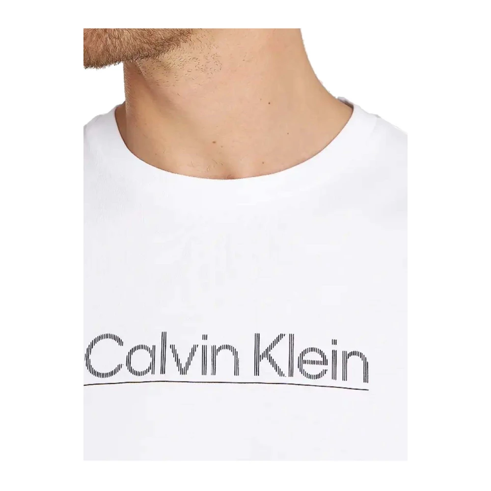 Calvin Klein Wit Katoen Logo T-Shirt White Heren