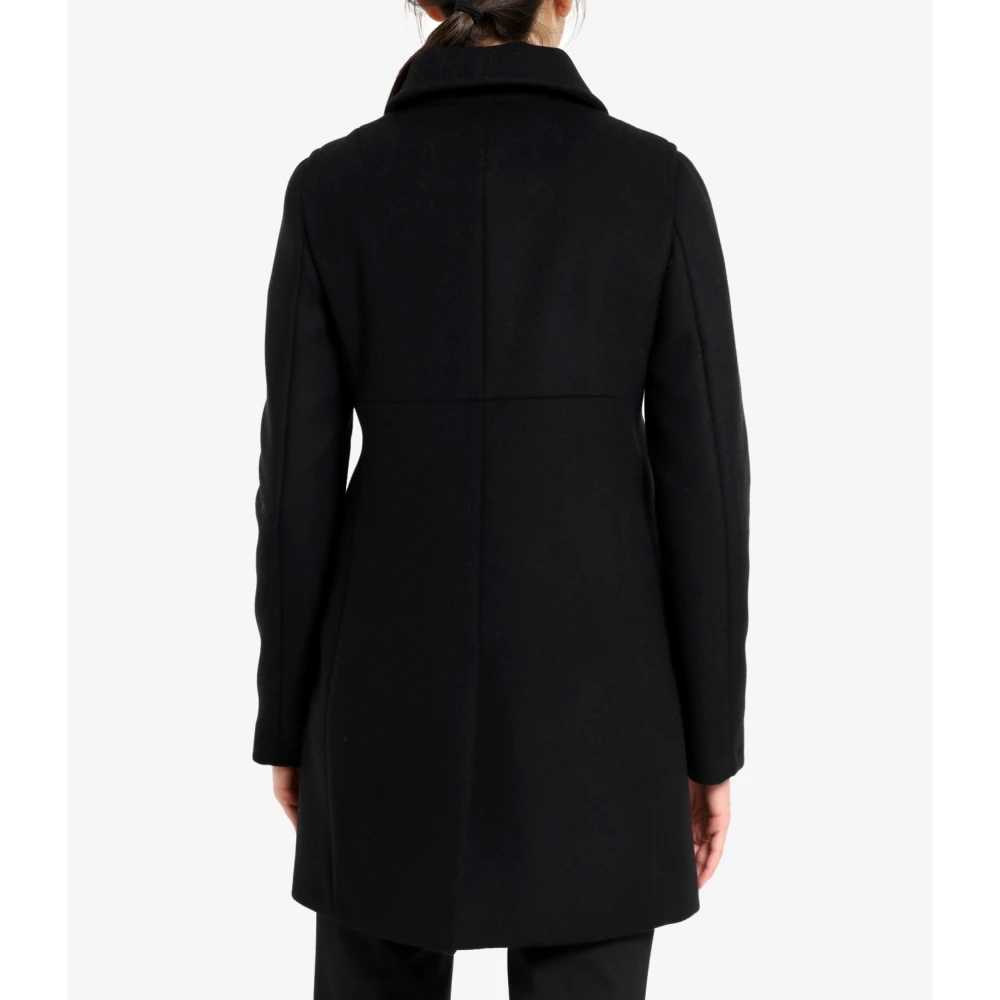 Fay Urban Coat Zwart Wol Kasjmier Mix Black Dames