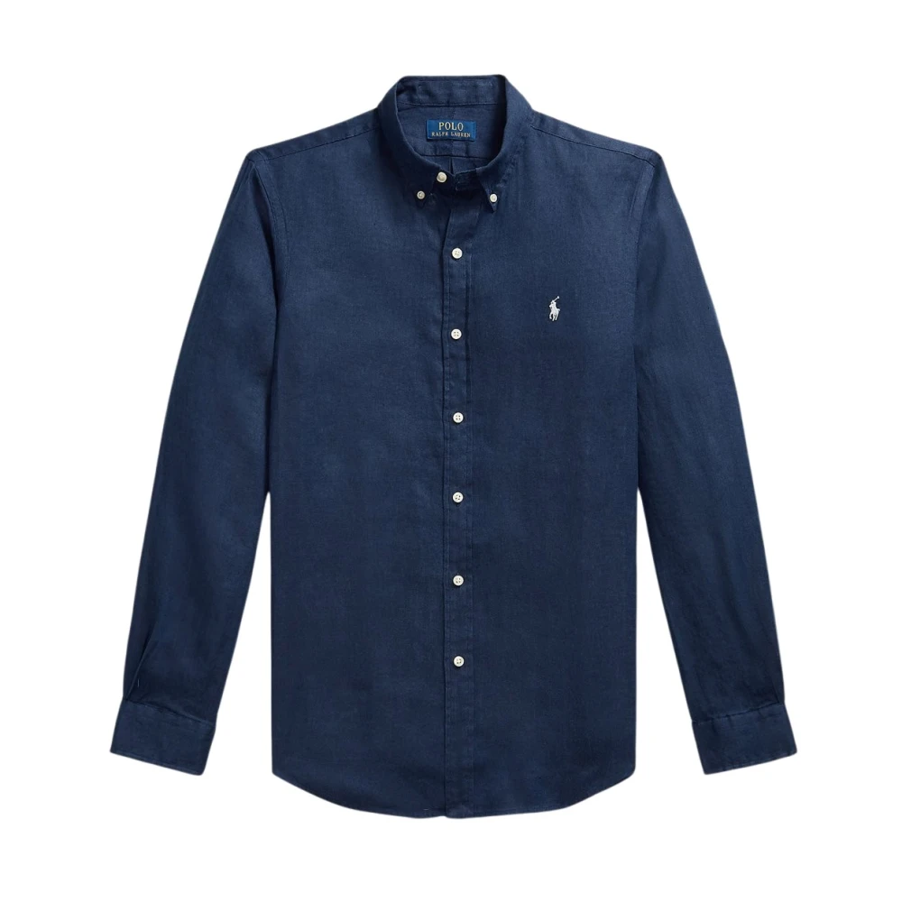 Polo Ralph Lauren Men's Blue Casual Shirts, 2XL, Linen Shirt