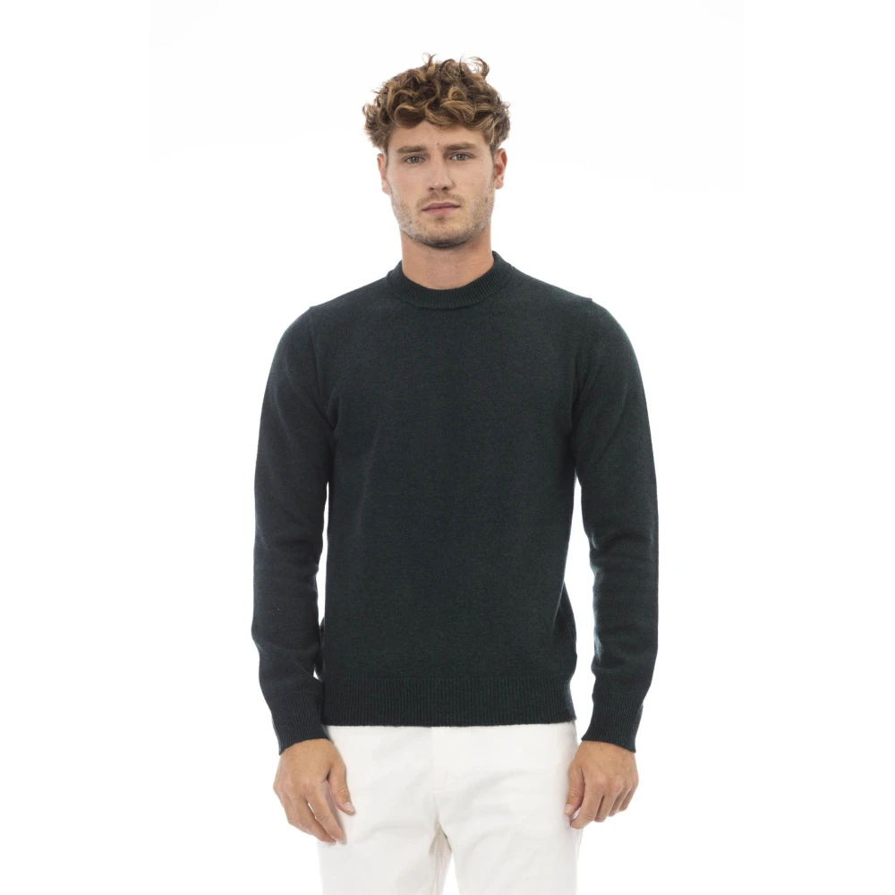 Alpha Studio Ronde Hals Lange Mouw Trui Green Heren