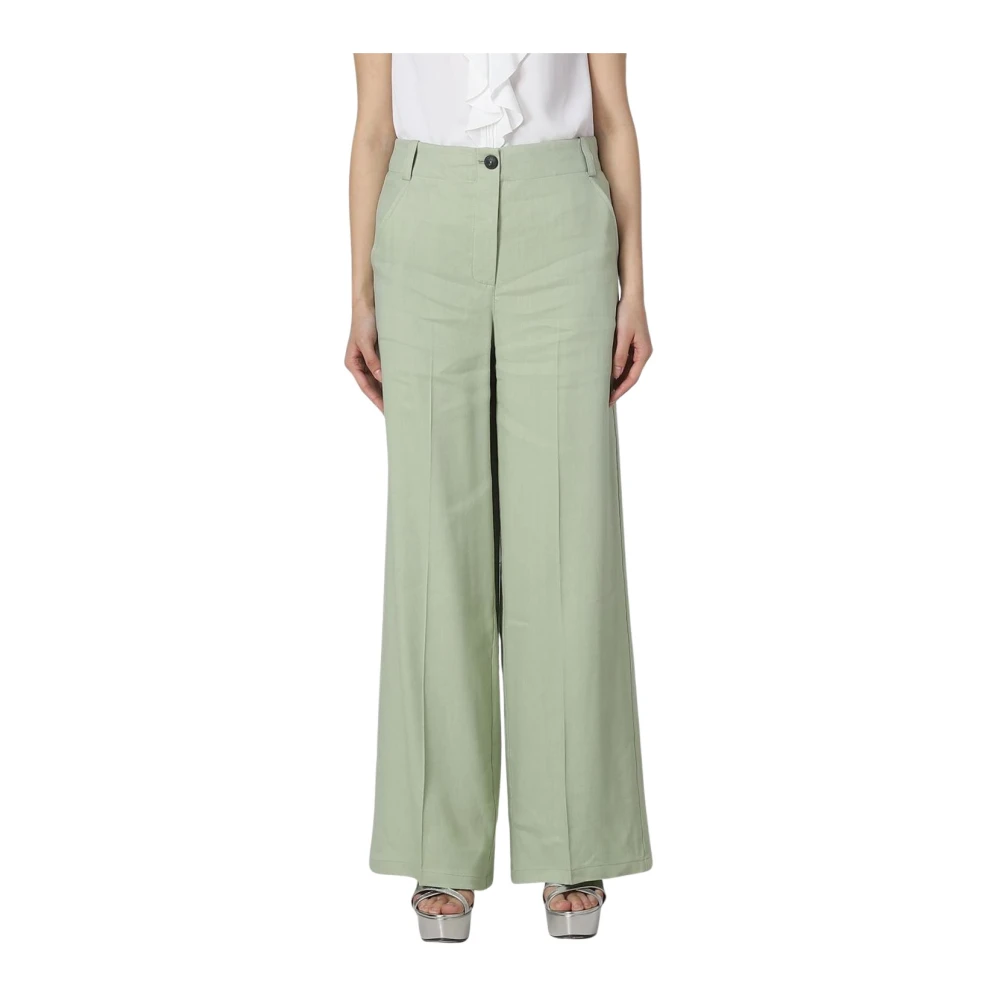 Patrizia Pepe Women's Green Wide Trousers