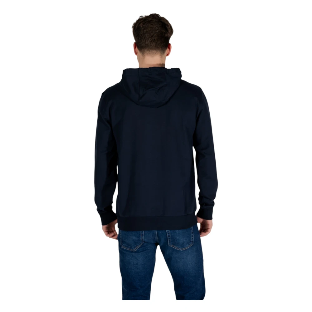 Emporio Armani EA7 Katoenen Capshirt Sweatshirt Lente Zomer Collectie Blue Heren