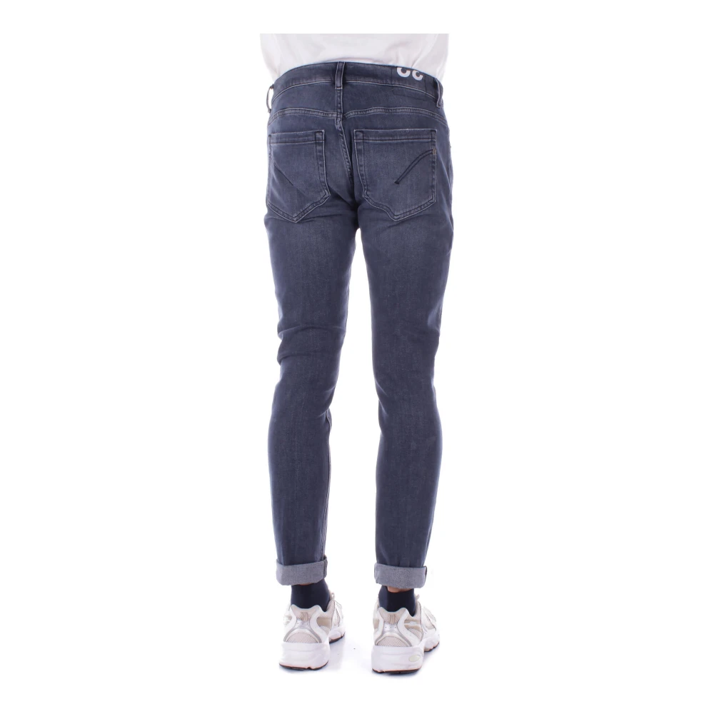 Dondup Blauwe Broek met Logo en Zakken Blue Heren
