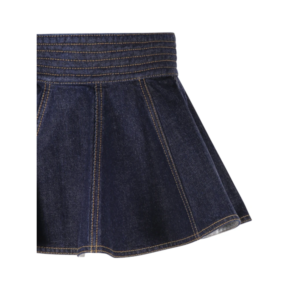 Alaïa Denim Riem Rok Accessoire Blue Dames