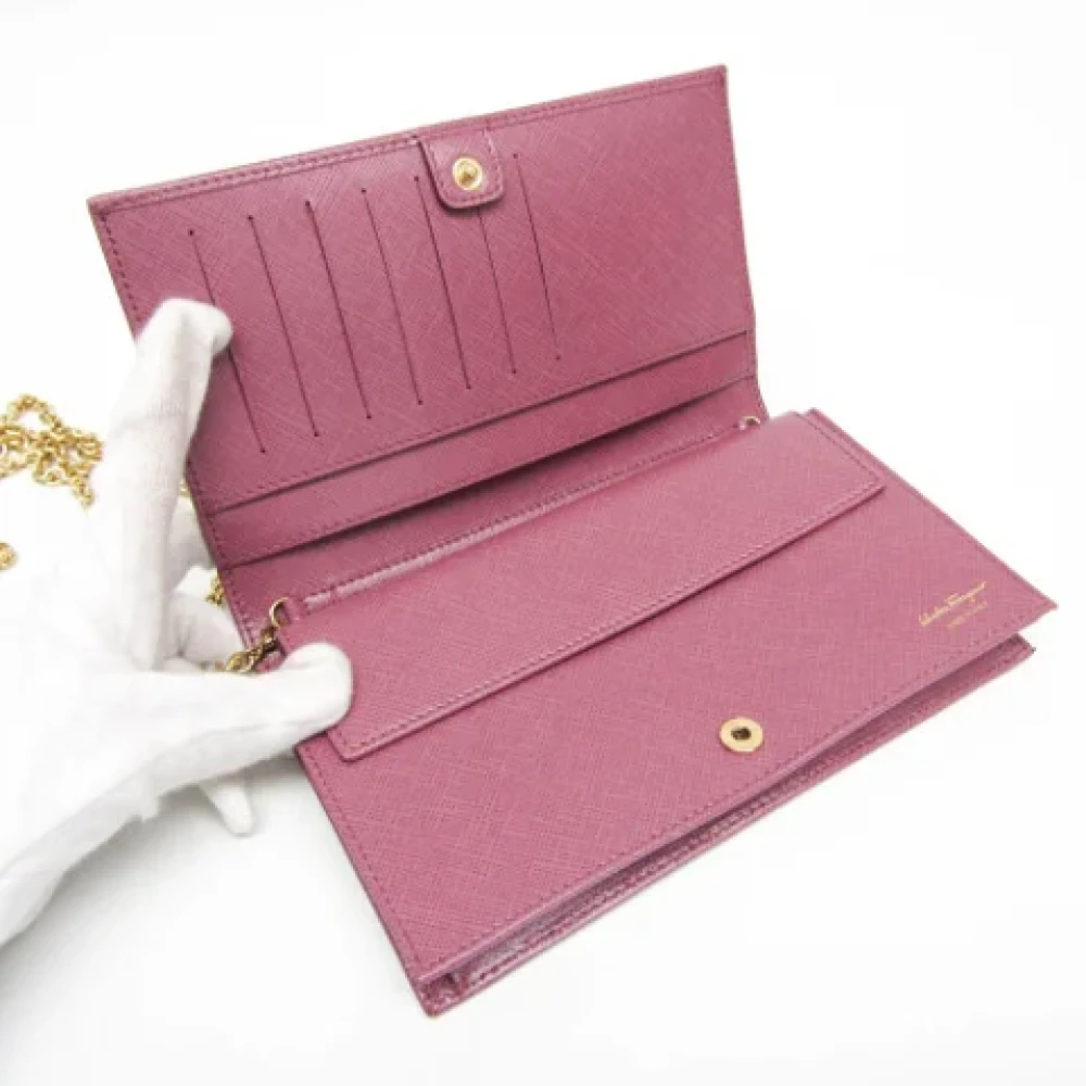 Salvatore Ferragamo Pre-owned Leather wallets Pink Dames